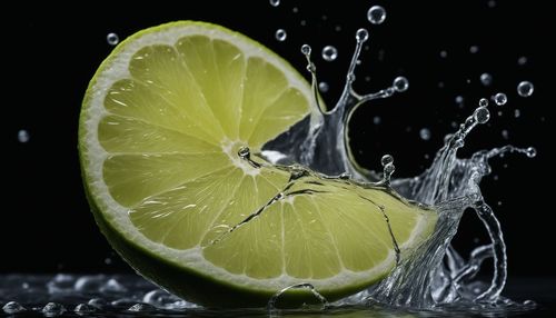 Close-up of lemon slice