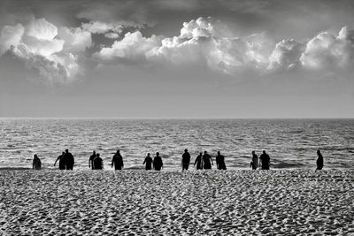 Group of people on beach