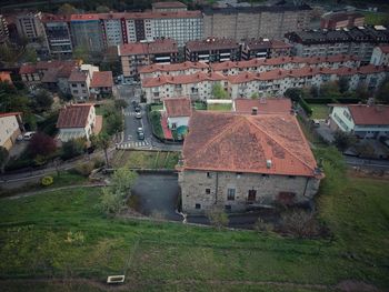 High angle view of townscape