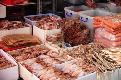 Close-up of food for sale at market