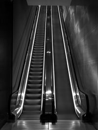 Interior of illuminated subway station