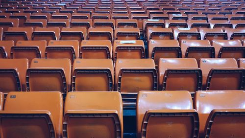 Full frame shot of empty chairs