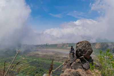 Panorama of merdada lake in dry season