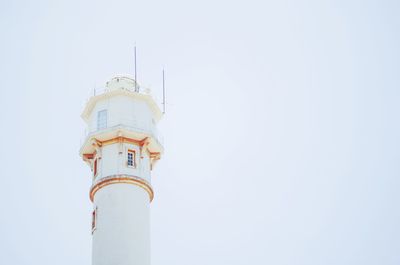 Low angle view of communications tower
