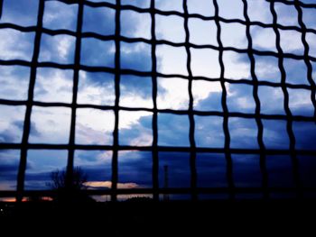 Full frame shot of sky seen through window
