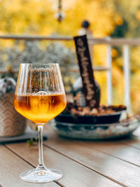 Close-up of drink on table