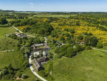 High angle view of townscape