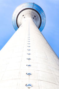 Low angle view of building against blue sky