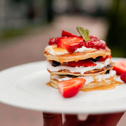 Close-up of dessert in plate