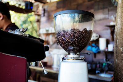 Close-up of glass of coffee