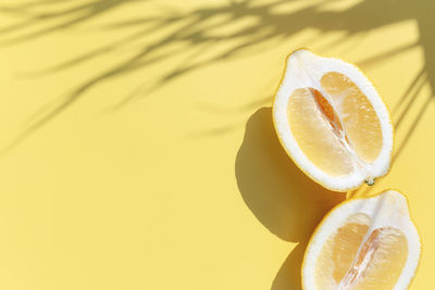 High angle view of orange fruit