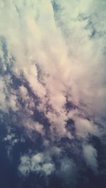 Low angle view of cloudy sky