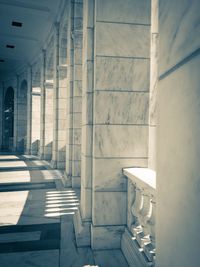 Empty corridor of building