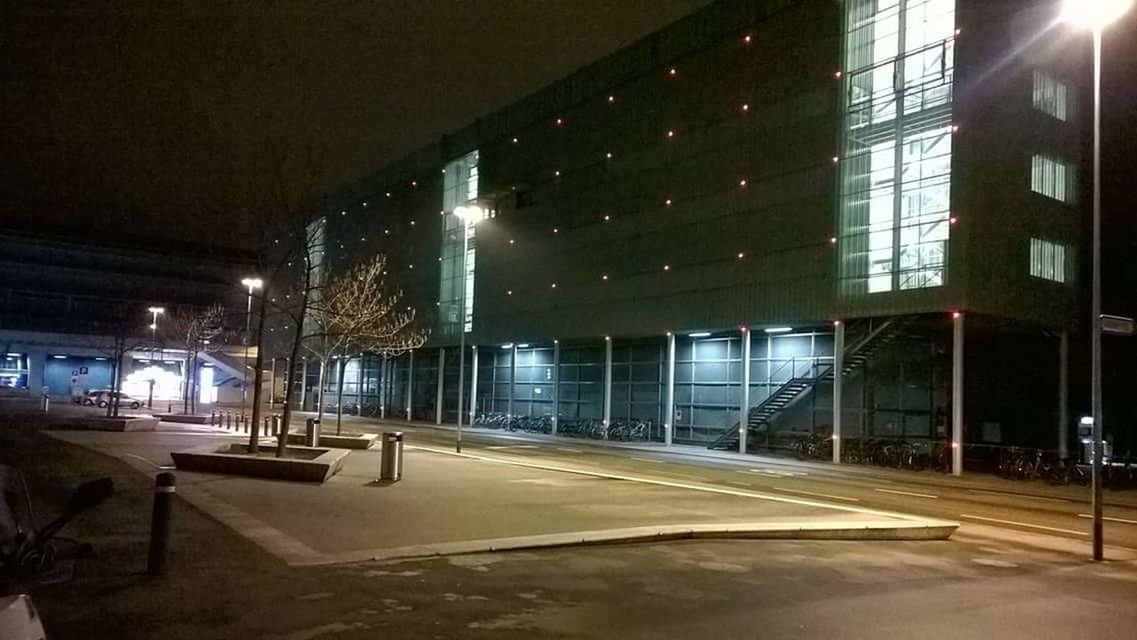 architecture, built structure, illuminated, night, empty, building, city, lighting equipment, absence, architectural column, no people, the way forward, modern, city life