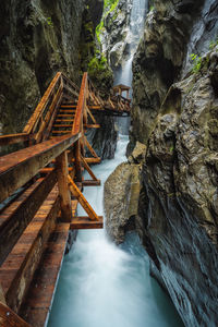 Scenic view of waterfall