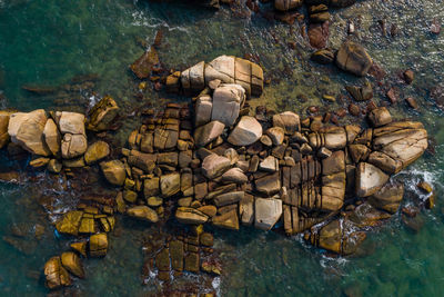 Stack of rocks in sea