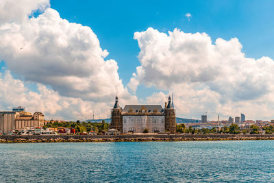 Buildings against sky in city