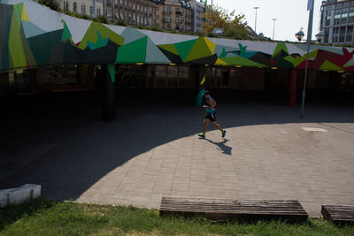 Full length of man jumping outdoors