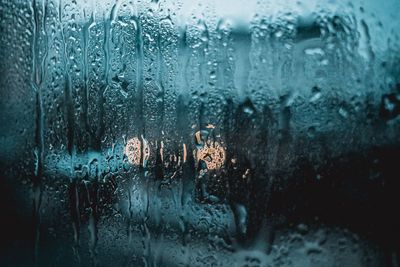 Raindrops on glass window