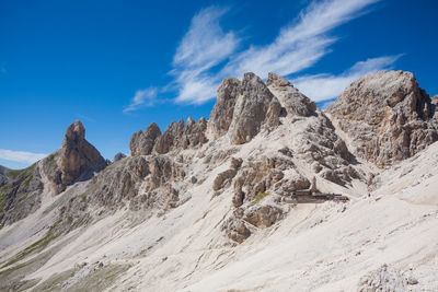 Panoramic view of rocky mountains against sky