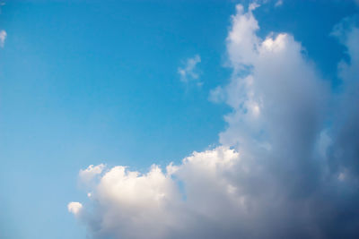 Low angle view of clouds in blue sky