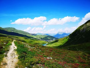 Scenic view of landscape against sky