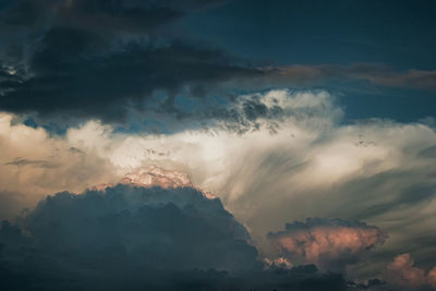 Low angle view of storm clouds in sky