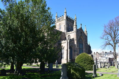 View of church against blue sky
