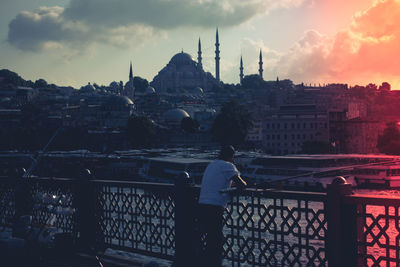 Panoramic view of buildings against sky