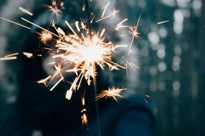 Close-up of sparkler