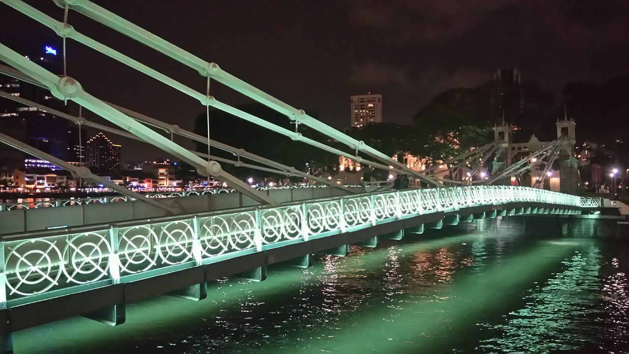 ILLUMINATED BRIDGE AGAINST SKY