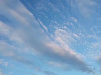 Low angle view of cloudy sky