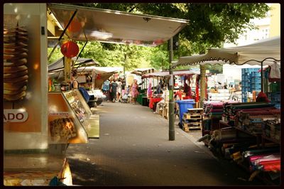 View of market stall