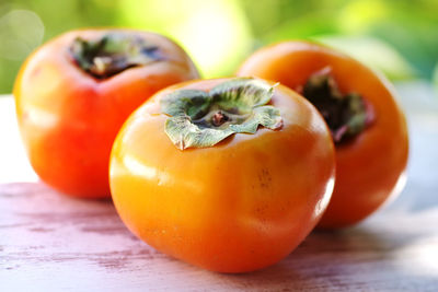 Close-up of tomatoes on table