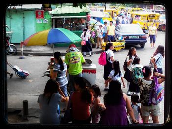 Crowd in city