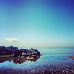 Rock formations in sea