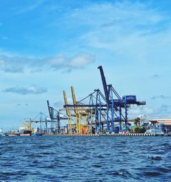 Cranes at commercial dock