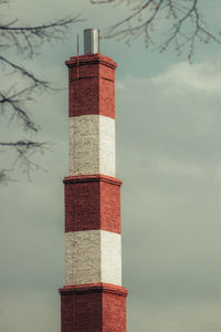 Low angle view of tower against sky