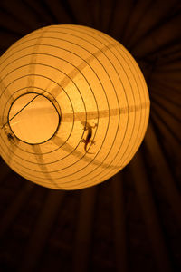 Low angle view of illuminated lamp post