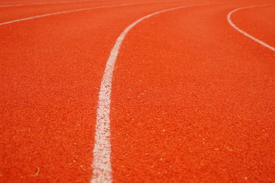 Full frame shot of running track at stadium