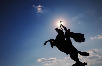 Silhouette of statue