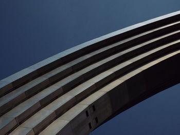 Low angle view of built structure against blue sky