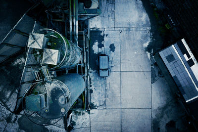 Panoramic view of factory in city