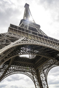 Low angle view of eiffel tower