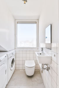 Interior of modern bathroom