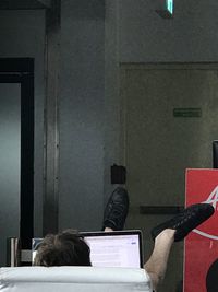 Rear view of couple hands