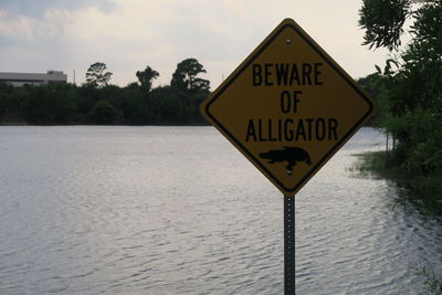 Close-up of road sign