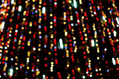 Defocused image of illuminated lights