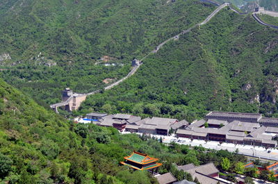 High angle view of townscape