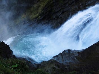 Scenic view of waterfall